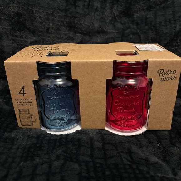 Hobby Lobby Other - Mini Multi-Color Mason Jar Glass Mugs – Set of 4